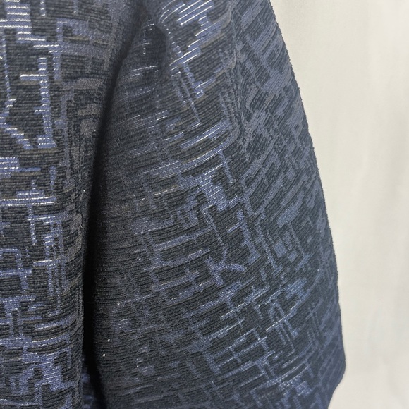 Adrianna Papell Black Textured Dress with Beaded Neckline Size 16W - Picture 10 of 10